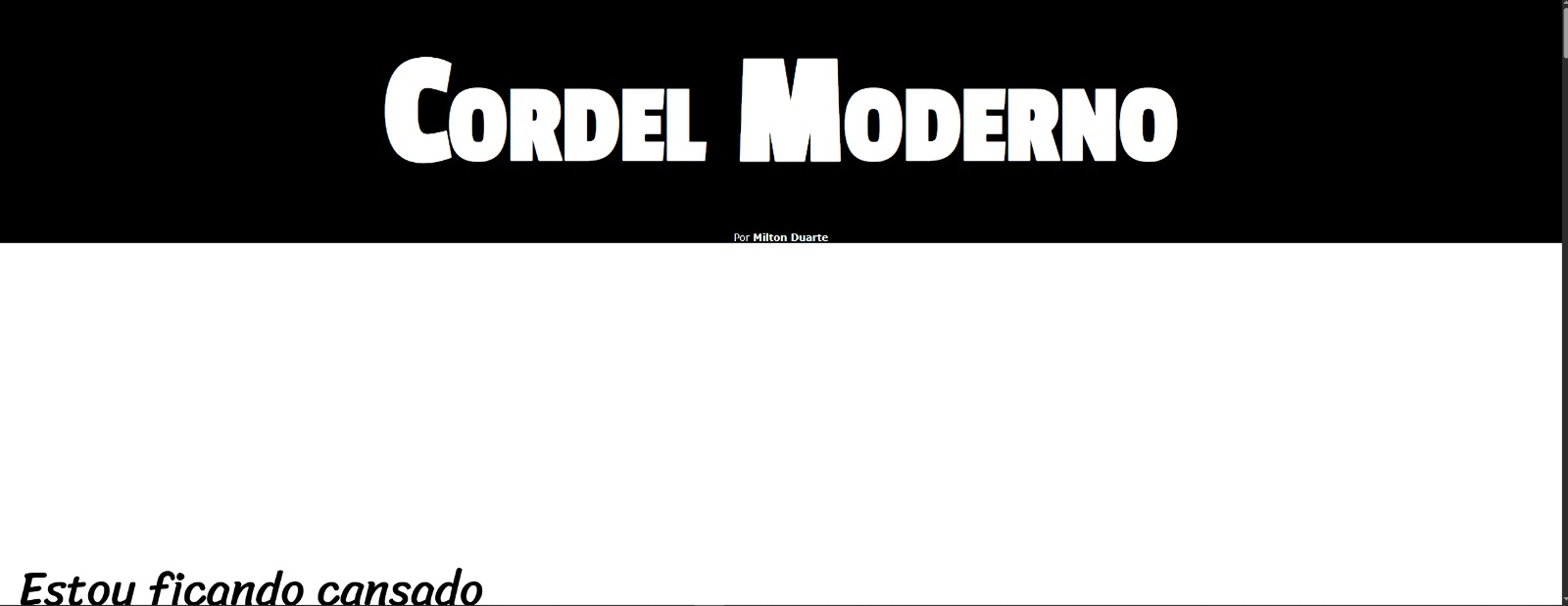 cordel moderno
